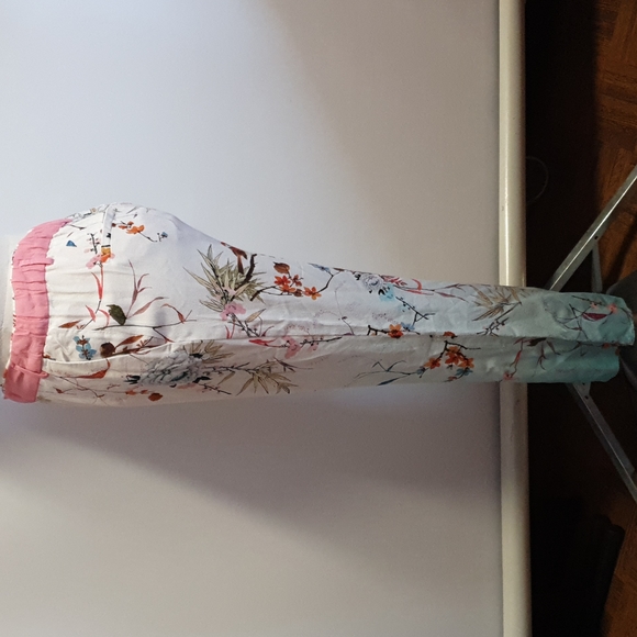 Zara Woman's pink white blue floral Pants Size S - Picture 8 of 12